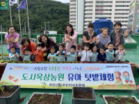 하단2동, 옥상농원 유아텃밭체험 행사