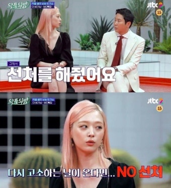 ‘악플의 밤’ 설리, 동갑내기 악플러 선처... 이유는?