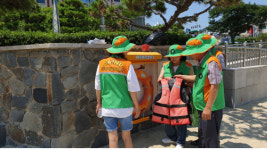 충무동 자율방재단, 연안 안전관리를 위한 순찰활동 실시
