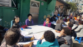 문현2동 골목성시 골목 반상회 및 대형 김밥 만들기