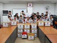 해운대구 좌2동 위너 태권스쿨, 동 행정복지센터에 라면 15상자 기탁