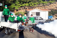 부산 동구 수정4동 새마을지도자협의회, 수정4동 전역 방역 실시