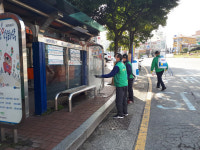 동삼2동 주민자율방역단, 코로나19 대응 방역실시