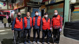 부산 중구 (사)국제시장번영회 국제시장 자체 방역 실시