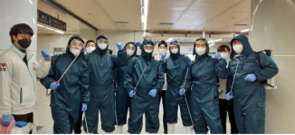 사직1동, 코로나19 확산 방지를 위한 대선주조 지원으로 방역실시