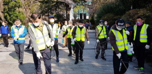 한국자유총연맹부산광역시지부, 코로나 19 예방관련 방역활동 실시