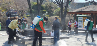 부산 중구 영주2동 통장협의회 코로나19  감염예방 다중이용시설 방역소독 활동