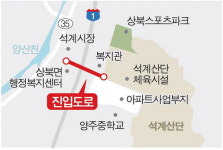 양산 석계 아파트 진입로 확장 ‘하세월’