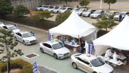 택시 운전사 전용 드라이브스루 검사소