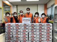사상구 학장동 통장협의회,『사랑의 라면』전달