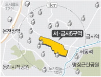 서·금사 5구역(부산 금정구 정비사업) 4394세대 수주전 점화…메이저 4社 빅매치