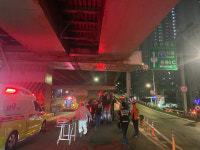 번영로 입구서 길 오인해 차선 변경하다 차량 전도, 인명 피해 없어