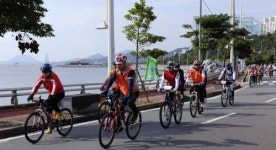 여수 구경하면서 자전거 타기 신나요
