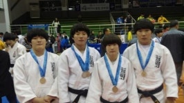 여수정보과학고 유도부 전원 메달