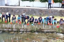 화순 만연천 토종 물고기 방류