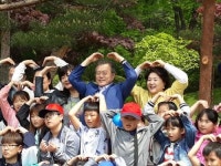흑산초 학생 어린이날 靑 나들이
