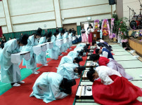 남평중학교 독특한 전통 입학식 ‘화제’