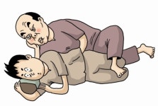 남자가 남자 더듬더듬 사우나 수면실 변태