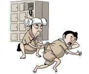 잠들면 슬쩍 부산 사우나 털이범