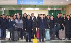 [포토] 입경하는 경의선 구간 조사단