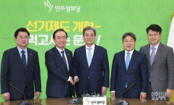 [포토] 민주평화당 예방한 노영민-강기정-복기왕