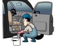 나도 모르게… 세차 중 지갑 훔쳐