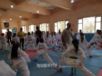 주이집트한국문화원, 태권도 무료교실 격려 방문