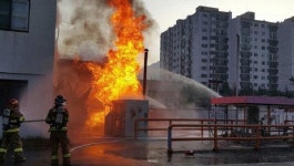 경남 함안군 소재 부탄충전소 화재