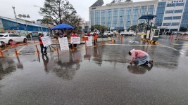 대구LPG판매조합ㆍ성주군 지회, 배관망사업 중단 집회···생존권 요구