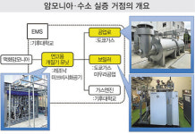 수소·질소 혼합가스와 암모니아 혼합 공급