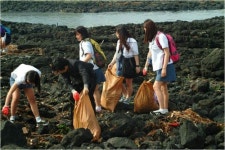 함덕고, 올레길 및 해안가 환경정화활동