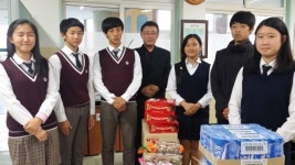 애월중, 선배님들 힘내세요!