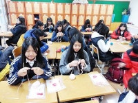 제주동여중, 신생아 살리기 모자뜨기 캠페인 참여