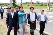 교래사거리 찾은 원희룡 지사, 주변차로 확장안 청취