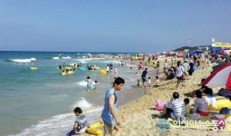 주말 망상해변 피서객 절정…144만7천여명 다녀가