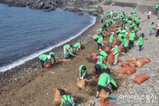 제주시 내도 알작지 태풍피해 자원봉사
