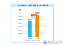 불황 속 광주 지역 중고차 거래 증가