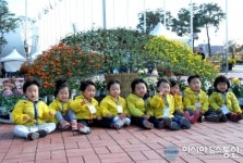 경산 국화 전시회 찾은 어린이들