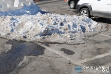 에버랜드 정문 주차장, 눈도 안치워