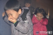 선화어린이집 "입과 코를 막고 대피해요!"