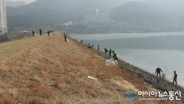 한국농어촌공사 달성지사, 도원저수지 환경정화활동 펼쳐