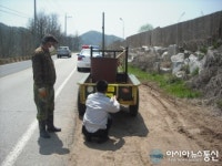 영양경찰서 일월치안센터, 농기계 야광 반사지 부착