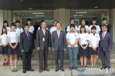 윤성규 환경부장관 모교 주덕중 방문