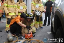 용마중학교, 소방공무원 직업체험 실시