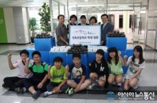 청옥초, 평택시사회복지협의회에 사랑의 동정.쌀 전달