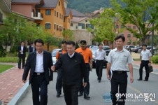 오대희 강원도소방본부장, 영월 동강 둥글바위 현지확인 점검