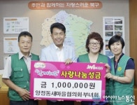 양정동 새마을회, 이웃돕기 성금 전달