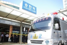 [평택 송탄역 폭발물 소동]역전 통제 중인 경찰과 군