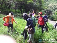안양시정홍보위원 54명, 병목안 캠핑장 정화활동 펼쳐