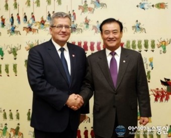 강창희 의장, 코모로프스키 폴란드 대통령 일행 접견